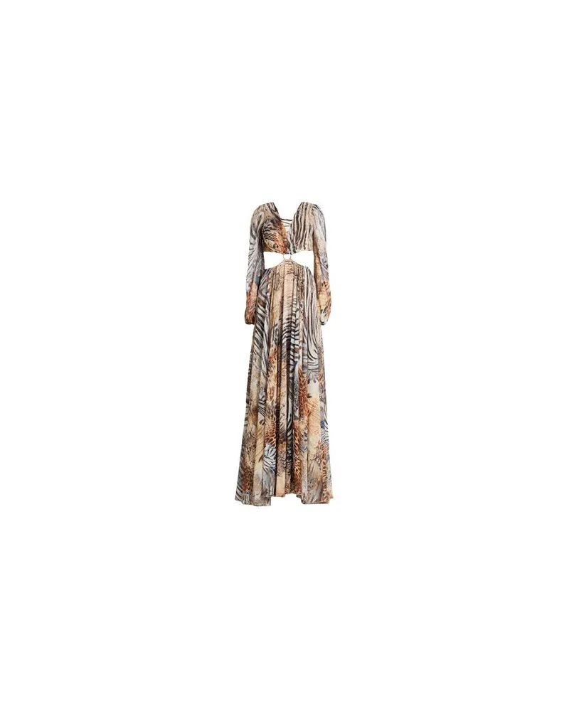 Mikael Aghal KLEIDER - Maxi-Kleiderauf YOOX.COM Beige