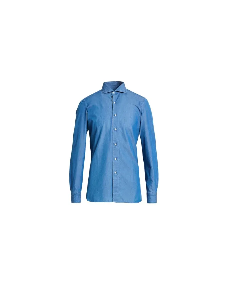 Luigi Borrelli TOPS - Jeanshemdenauf YOOX.COM Blau