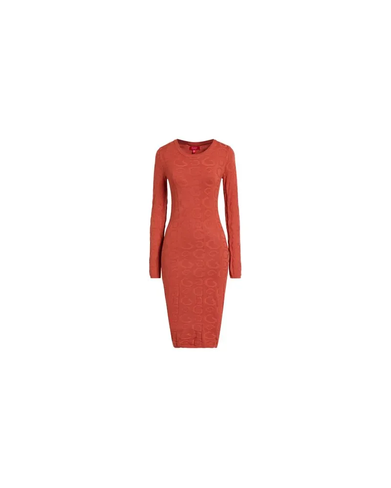 Guess KLEIDER - Midi-Kleiderauf YOOX.COM Rostrot