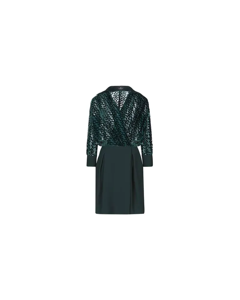 Elisabetta Franchi KLEIDER - Mini-Kleiderauf YOOX.COM Dunkelgrün