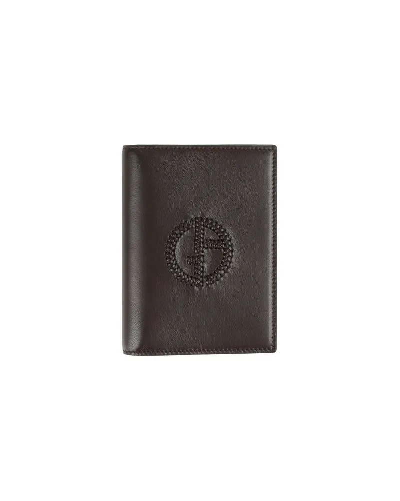 Giorgio Armani Kleinlederwaren - Brieftaschenauf YOOX.COM Dunkelbraun