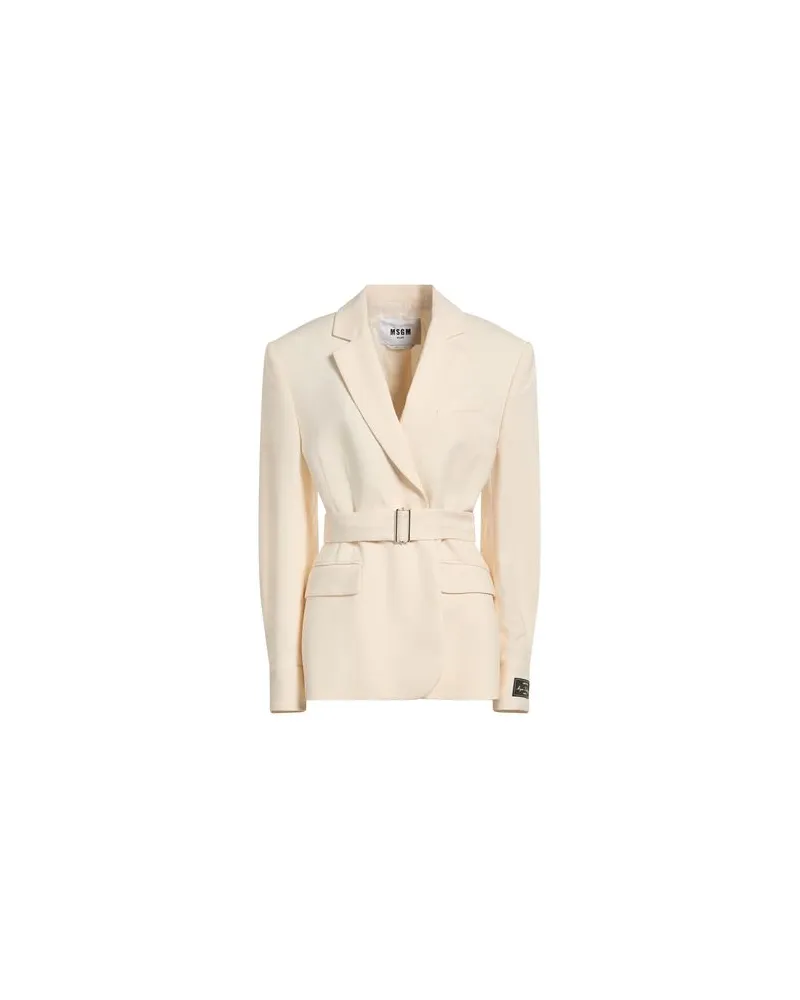 MSGM ANZÜGE und CO-ORDS - Blazersauf YOOX.COM Cremeweiß