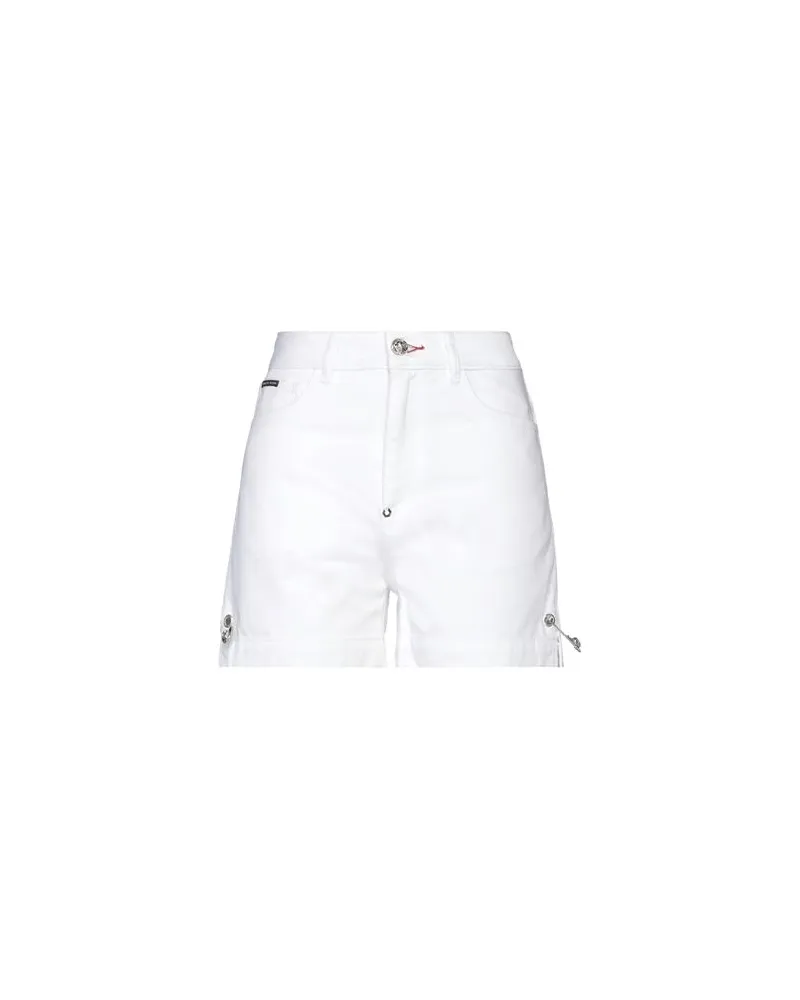 Philipp Plein HOSEN & RÖCKE - Jeansshortsauf YOOX.COM Weiß