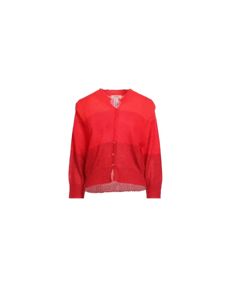 Twin-Set STRICKWAREN - Strickjackenauf YOOX.COM Rot