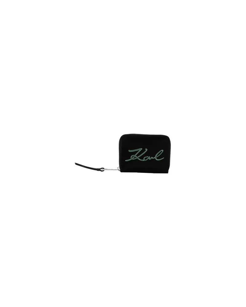 Karl Lagerfeld K/SIGNATURE SOFT SM  ZIP WT  - Kleinlederwaren - Brieftaschenauf YOOX.COM Schwarz