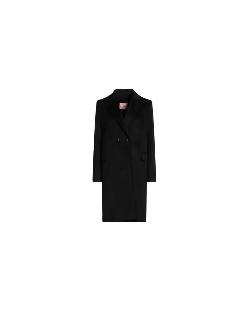 Twin-Set JACKEN & MÄNTEL - Mäntelauf YOOX.COM Schwarz