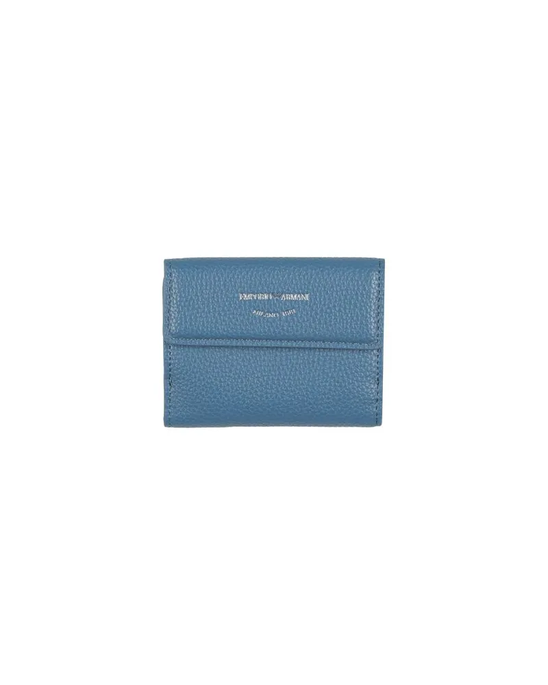 Emporio Armani Kleinlederwaren - Brieftaschenauf YOOX.COM Taubenblau