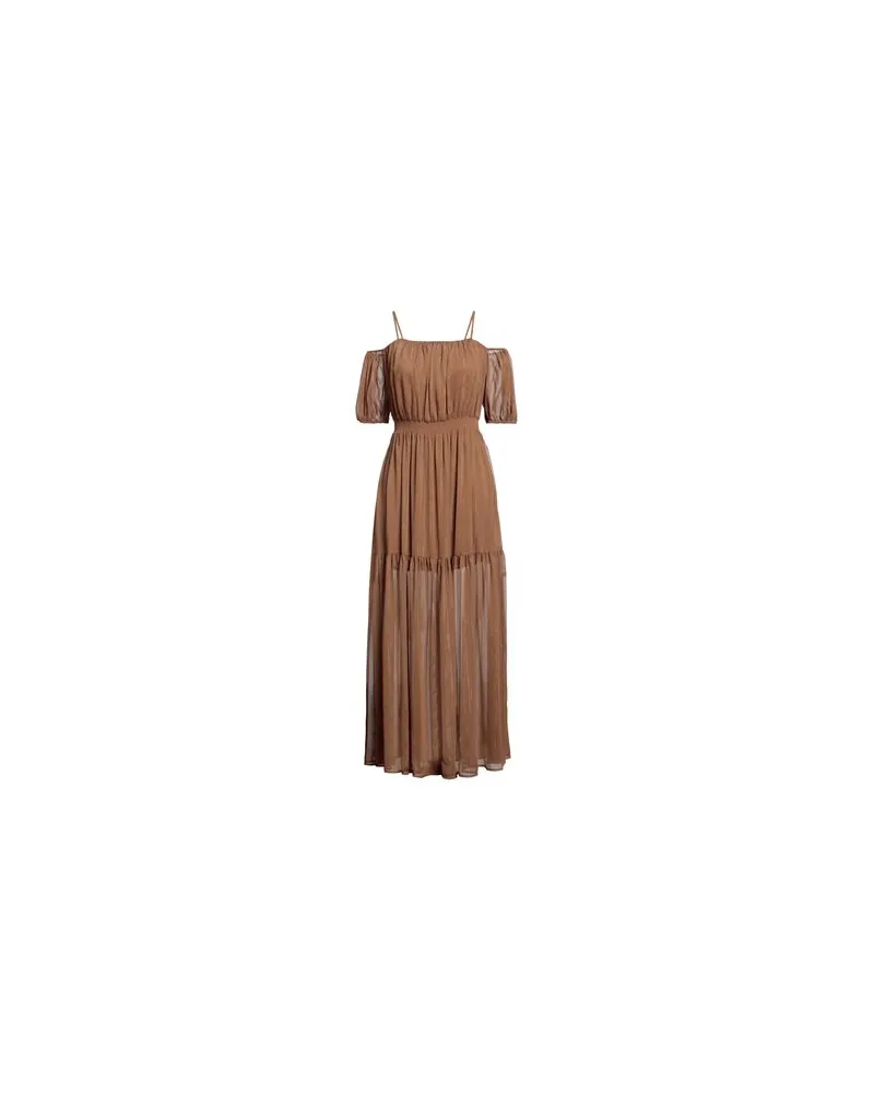 Actitude by Twinset KLEIDER - Maxi-Kleiderauf YOOX.COM Braun