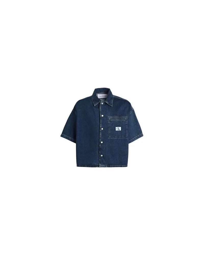 Calvin Klein TOPS - Jeanshemdenauf YOOX.COM Blau