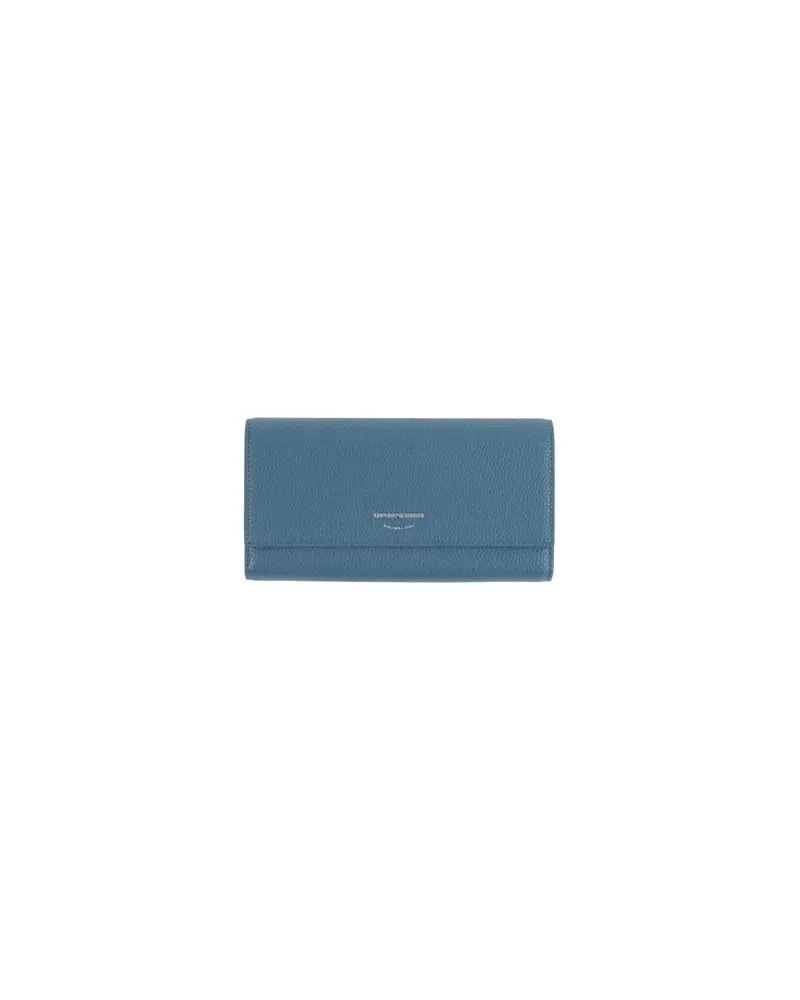 Emporio Armani Kleinlederwaren - Brieftaschenauf YOOX.COM Taubenblau