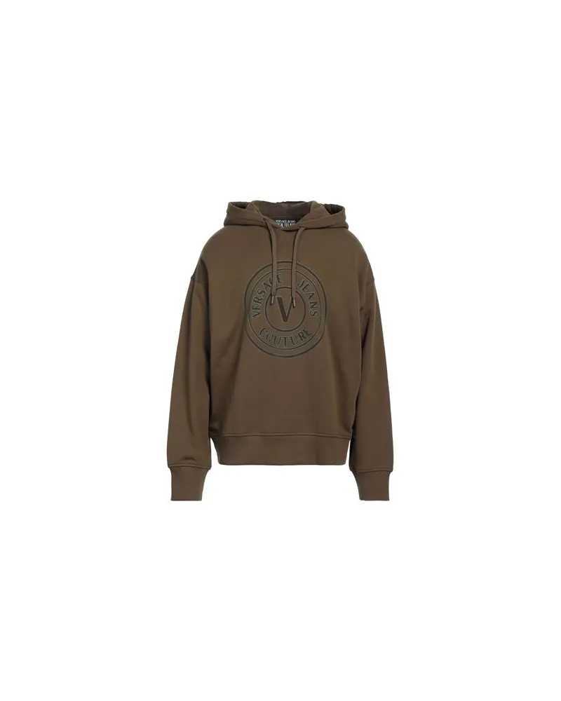 Versace Jeans TOPS - Sweatshirtsauf YOOX.COM Militärgrün