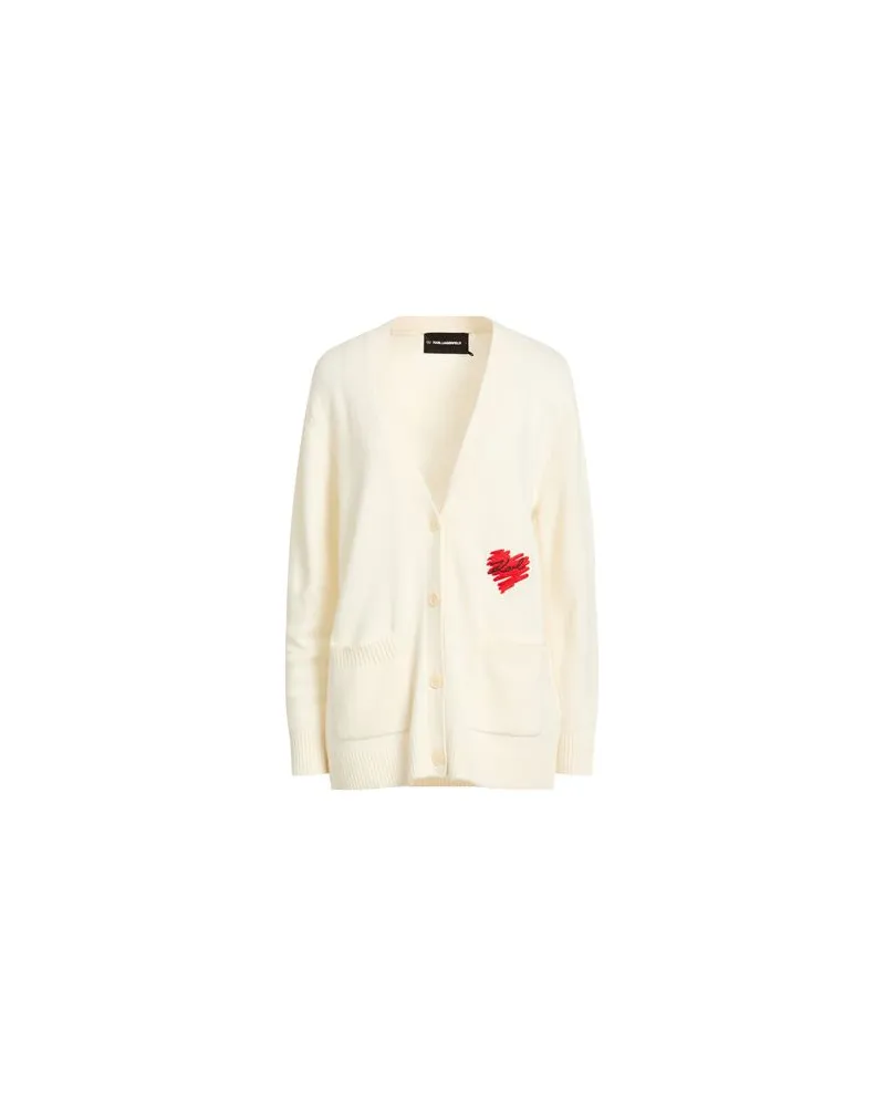 Karl Lagerfeld STRICKWAREN - Strickjackenauf YOOX.COM Elfenbein