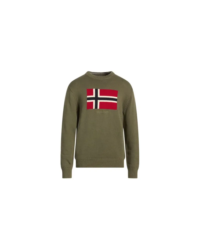 Napapijri D-MURA C - STRICKWAREN - Pulloverauf YOOX.COM Militärgrün