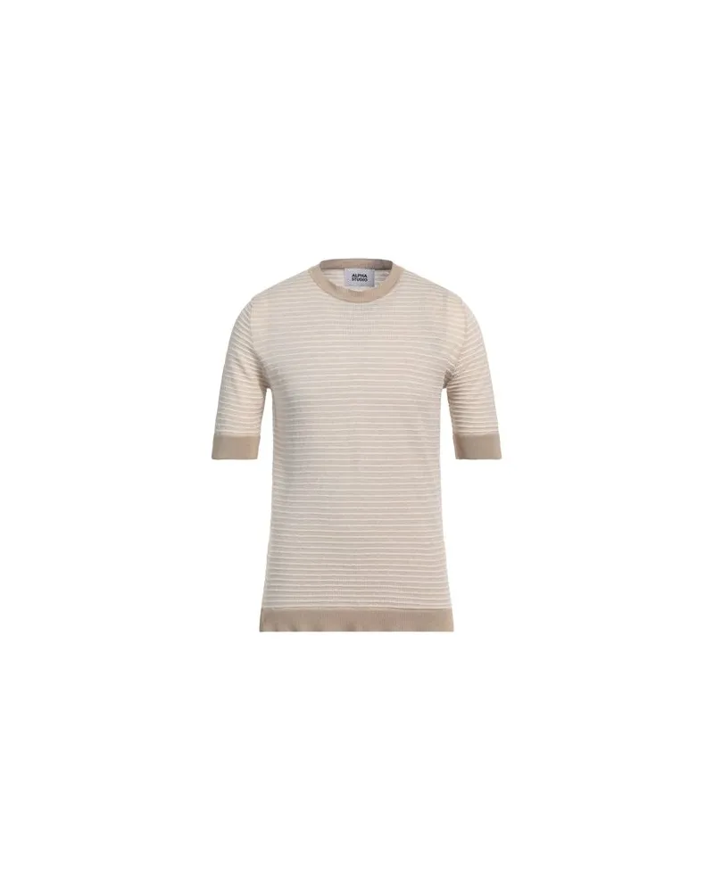Alpha Studio STRICKWAREN - Pulloverauf YOOX.COM Beige
