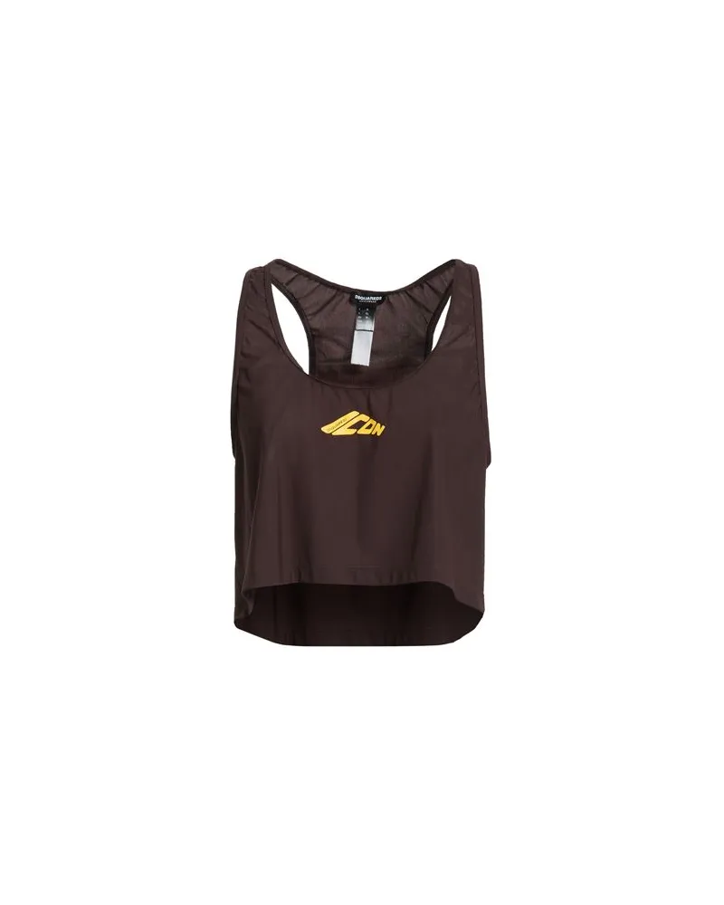 Dsquared2 ICON - TOPS - Tank Topsauf YOOX.COM Dunkelbraun