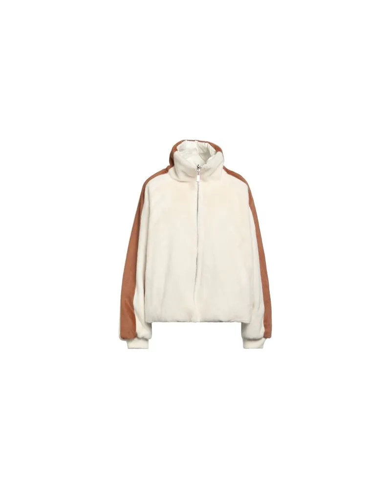 MAX&MOI JACKEN & MÄNTEL - Shearling- & Kunstfellauf YOOX.COM Cremeweiß