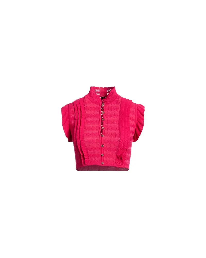 Elisabetta Franchi STRICKWAREN - Strickjackenauf YOOX.COM Fuchsia