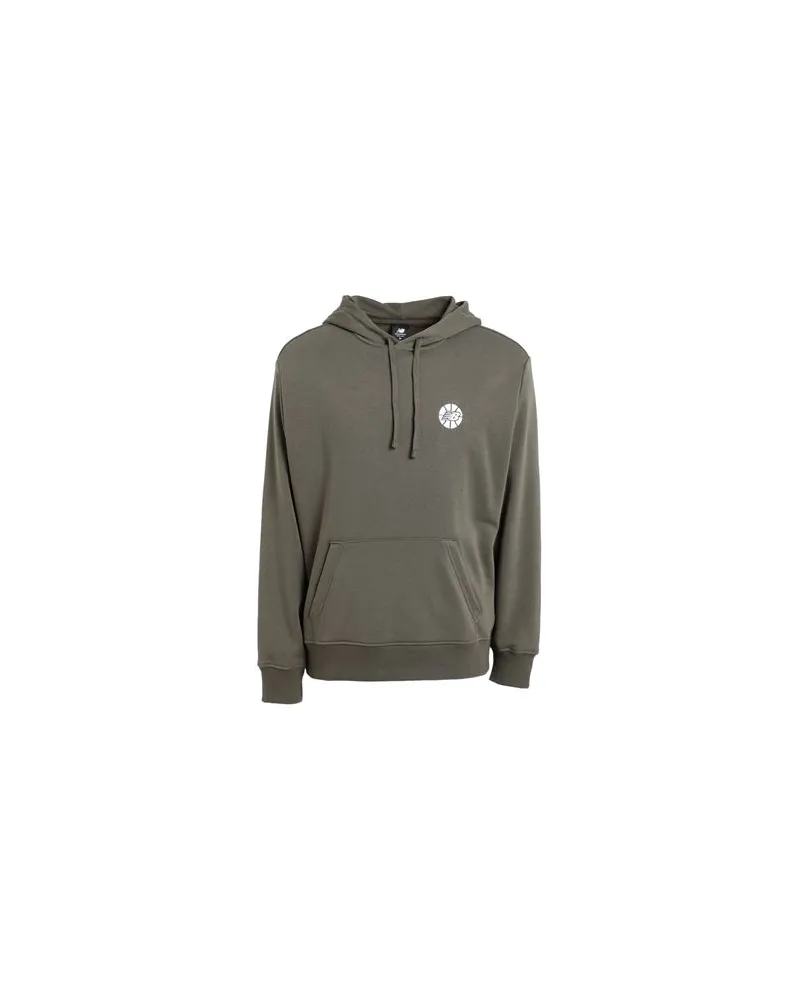 New Balance NB Hoops Essentials Fundamental Hoodie  - TOPS - Sweatshirtsauf YOOX.COM Militärgrün