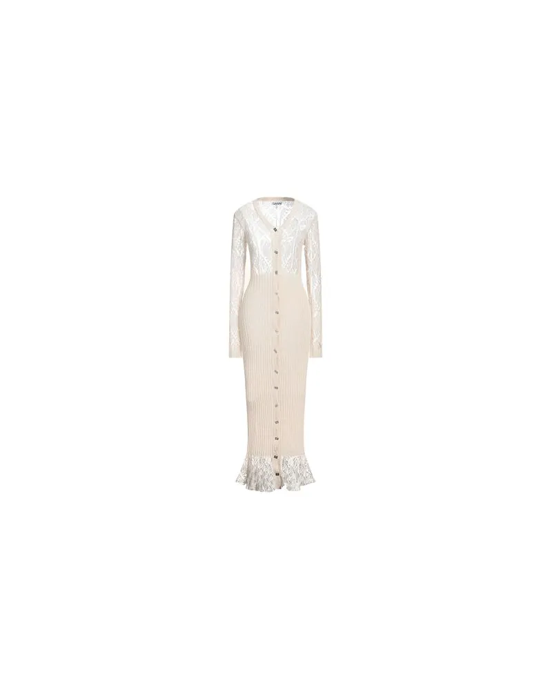 Ganni KLEIDER - Maxi-Kleiderauf YOOX.COM Cremeweiß