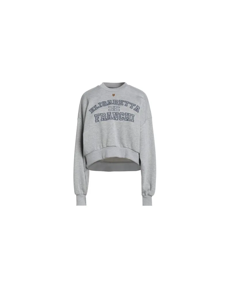 Elisabetta Franchi TOPS - Sweatshirtsauf YOOX.COM Hellgrau