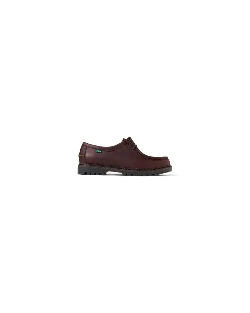 Ralph Lauren JETT LUG-SOLE LEATHER MOC-TOE SHOE  - SCHUHE - Schnürschuheauf YOOX.COM Braun
