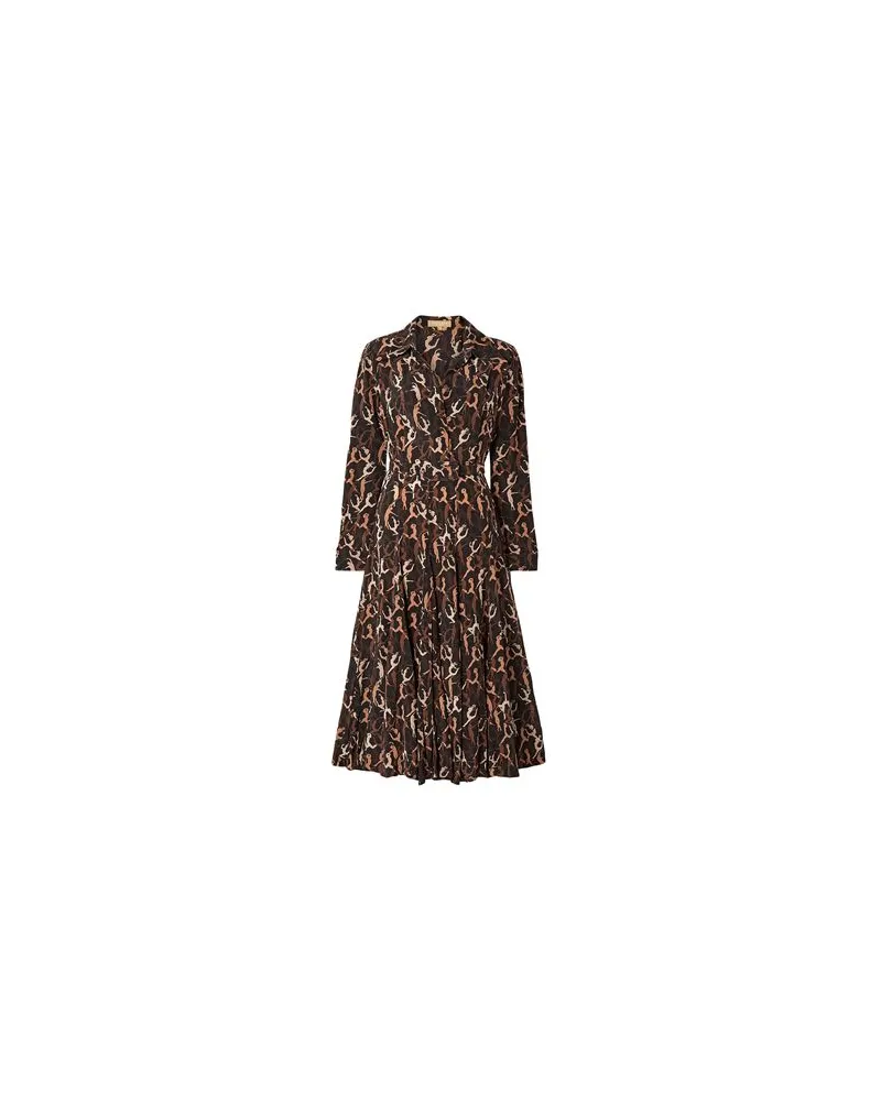 Michael Kors KLEIDER - Midi-Kleiderauf YOOX.COM Dunkelbraun