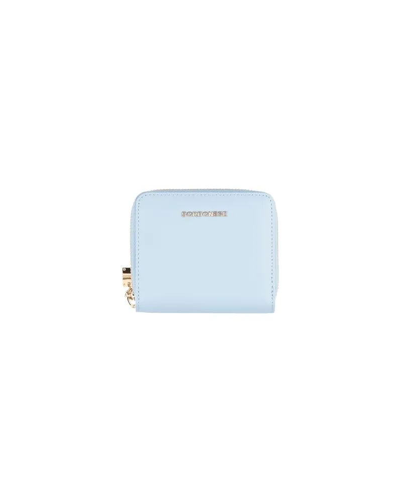 Borbonese Kleinlederwaren - Brieftaschenauf YOOX.COM Hellblau