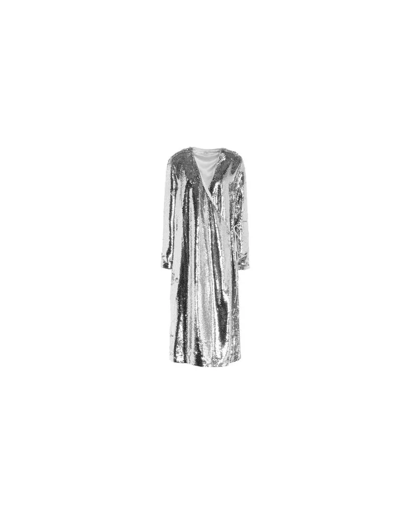 Ganni KLEIDER - Midi-Kleiderauf YOOX.COM Silber