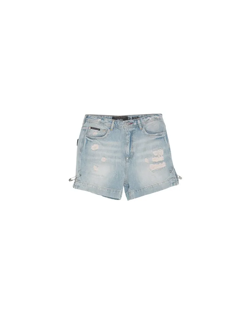 Philipp Plein HOSEN & RÖCKE - Jeansshortsauf YOOX.COM Blau