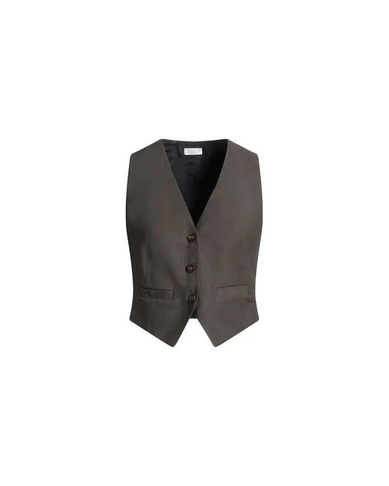 Brunello Cucinelli ANZÜGE und CO-ORDS - Couture-Westenauf YOOX.COM Braungrau