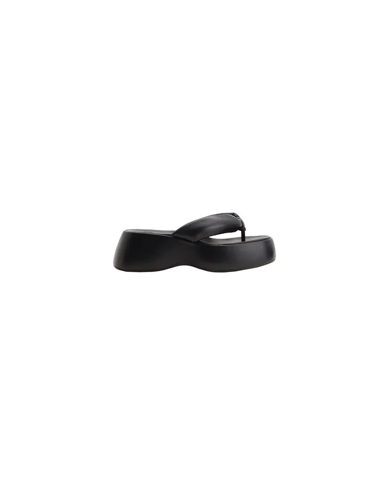 8 by Yoox LEATHER TOE POST SANDALS  - SCHUHE - Zehentrennerauf YOOX.COM Schwarz