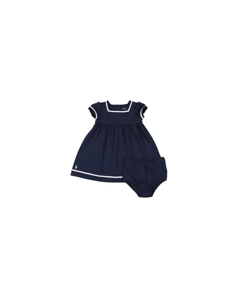 Ralph Lauren STRIPED STRETCH PONTE DRESS & BLOOMER  - NEUGEBORENE - Babykleiderauf YOOX.COM Marineblau