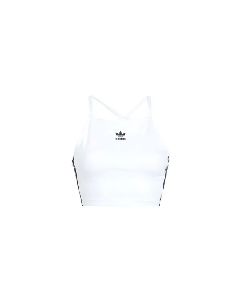 adidas 3 S CROP TOP - TOPS - Topsauf YOOX.COM Weiß