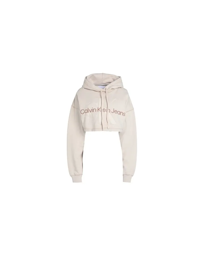 Calvin Klein TOPS - Sweatshirtsauf YOOX.COM Beige