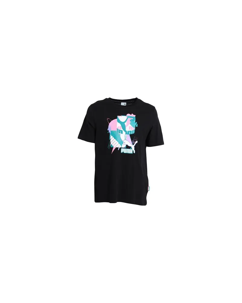Puma Fandom Graphic Tee  - Fandom Graphic Tee - TOPS - T-shirtsauf YOOX.COM Schwarz