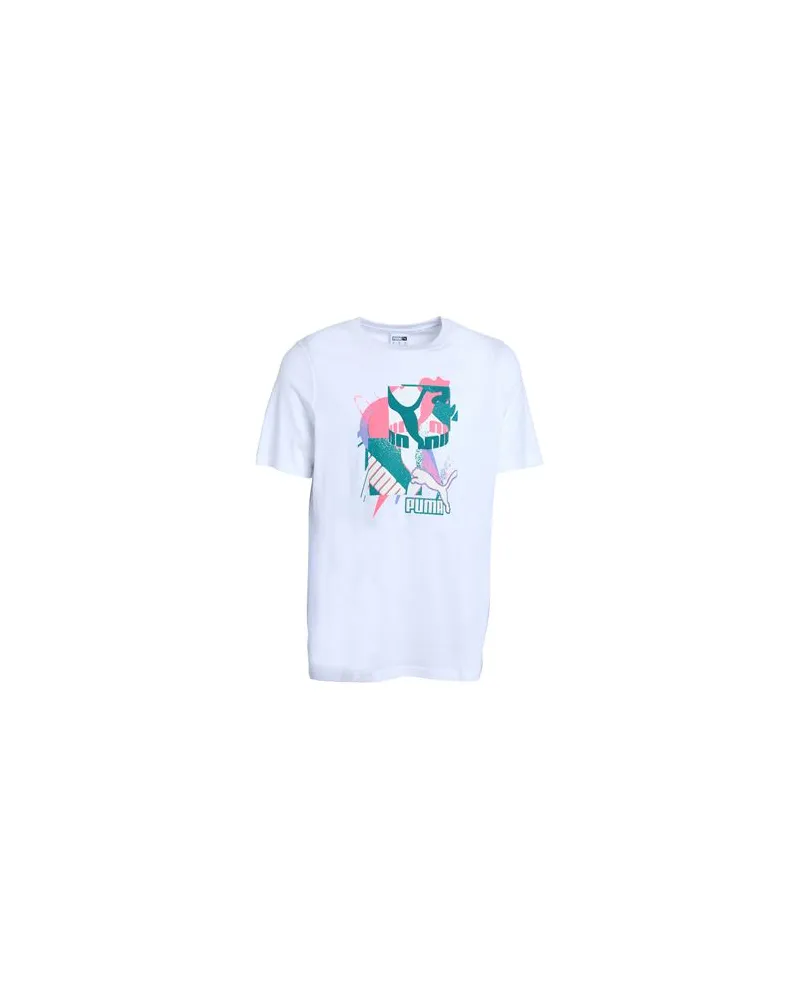 Puma Fandom Graphic Tee  - Fandom Graphic Tee - TOPS - T-shirtsauf YOOX.COM Weiß