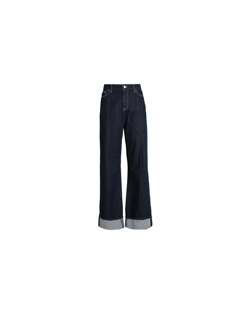 Karl Lagerfeld WIDE LEG DENIM W/PIN-TUCK  - HOSEN & RÖCKE - Jeanshosenauf YOOX.COM Blau