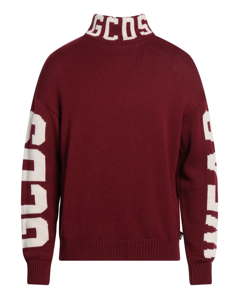 GCDS Rollkragenpullover Bordeaux