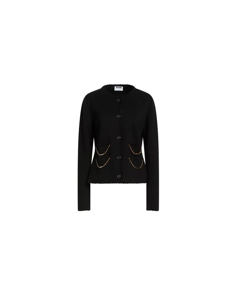 Moschino STRICKWAREN - Strickjackenauf YOOX.COM Schwarz