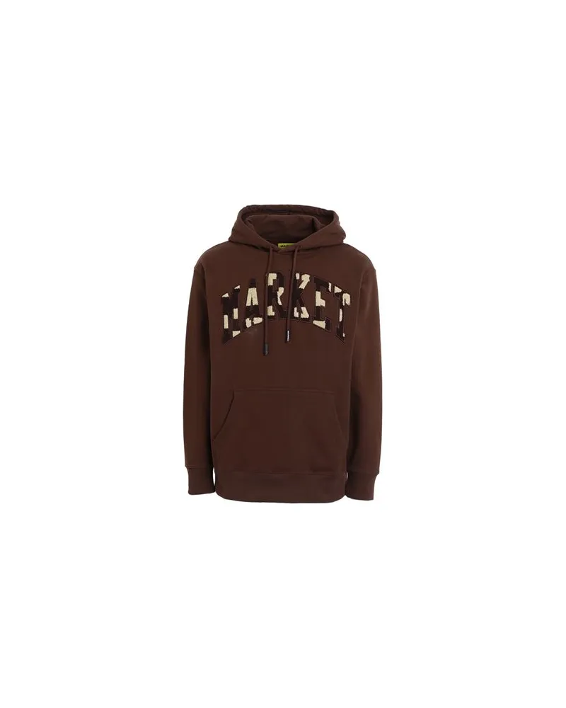 Market CHESS CLUB APPLIQUE FLEECE HOODIE  - TOPS - Sweatshirtsauf YOOX.COM Braun