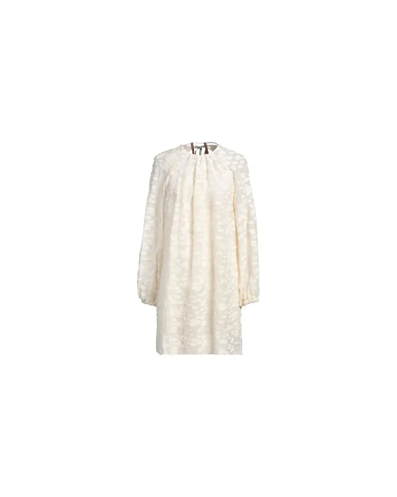 ALYSI KLEIDER - Mini-Kleiderauf YOOX.COM Cremeweiß