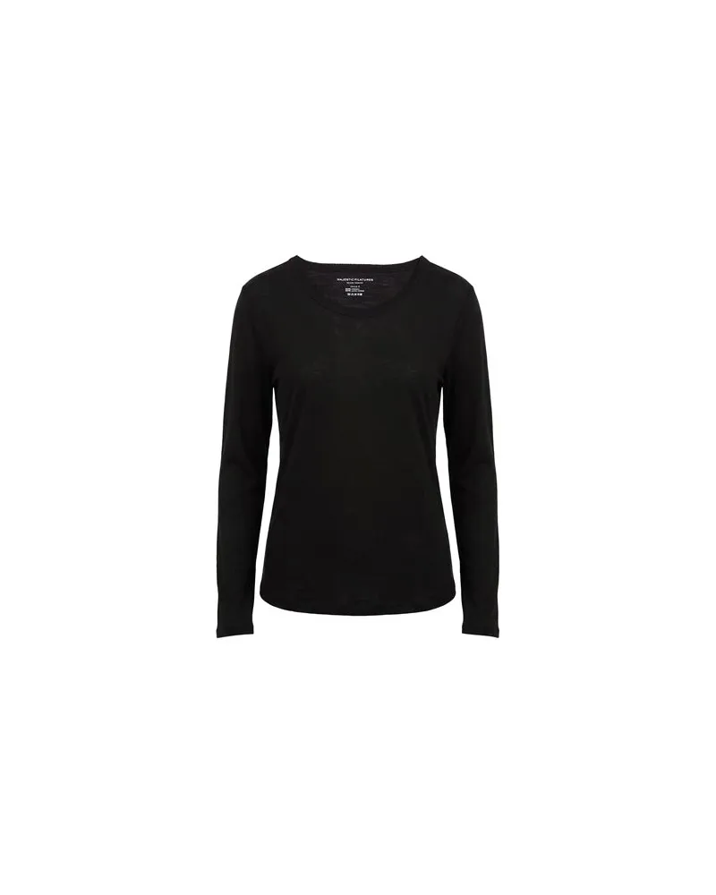 Majestic TOPS - T-shirtsauf YOOX.COM Schwarz