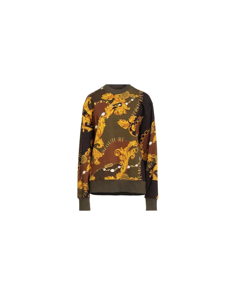 Versace Jeans TOPS - Sweatshirtsauf YOOX.COM Militärgrün