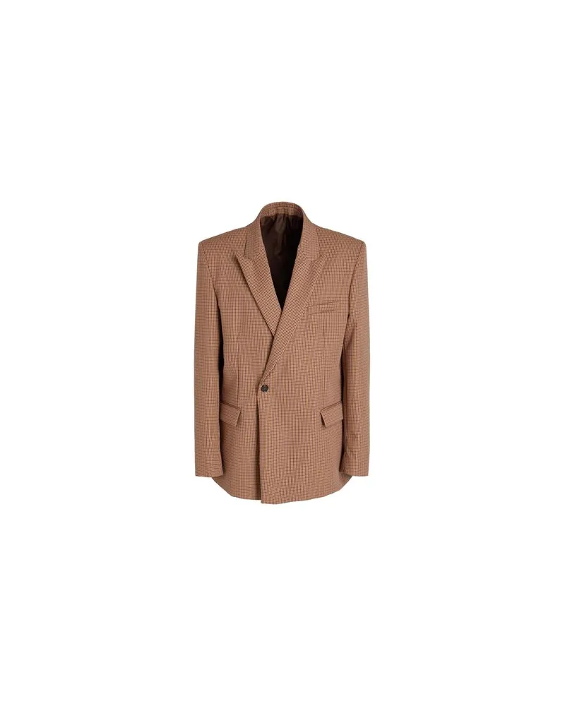 8 by Yoox DOUBLE-BREASTED COTTON TWILL BLAZER  - ANZÜGE und CO-ORDS - Blazersauf YOOX.COM Kamel