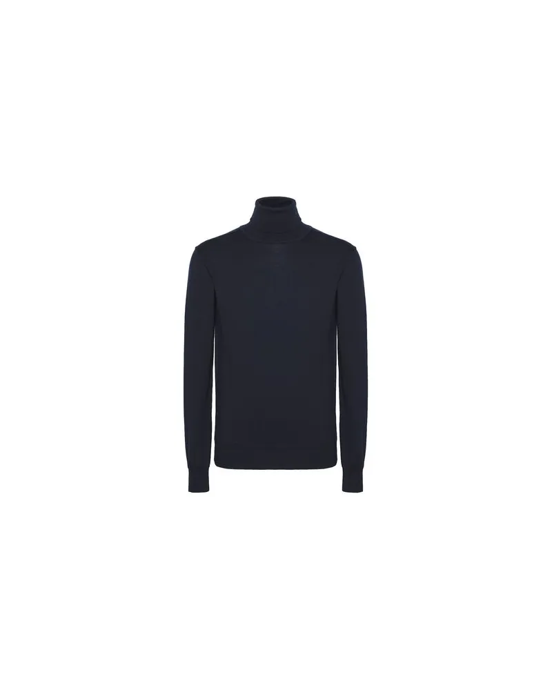 8 by Yoox MERINO WOOL ESSENTIAL ROLL-NECK SWEATER  - STRICKWAREN - Rollkragenpulloverauf YOOX.COM Nachtblau