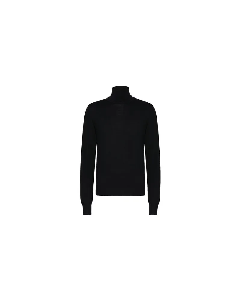 8 by Yoox MERINO WOOL ESSENTIAL ROLL-NECK SWEATER  - STRICKWAREN - Rollkragenpulloverauf YOOX.COM Schwarz