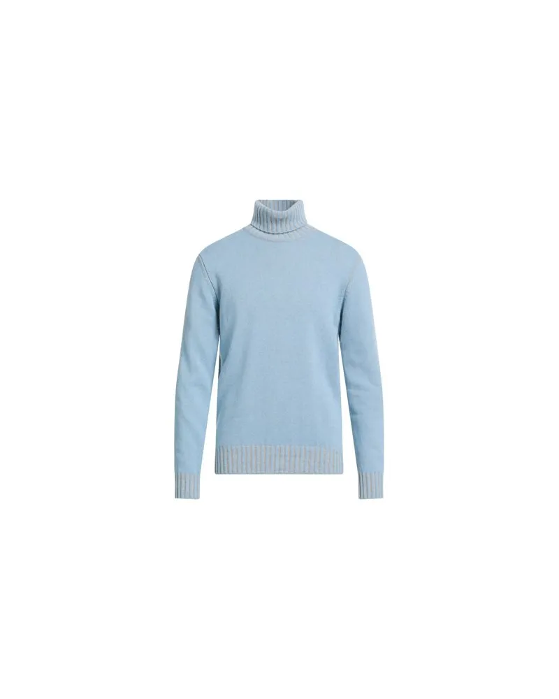 BECOME STRICKWAREN - Rollkragenpulloverauf YOOX.COM Himmelblau