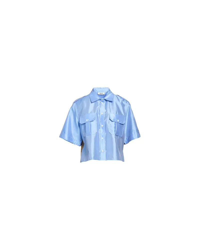 Sandro TOPS - Hemdenauf YOOX.COM Taubenblau