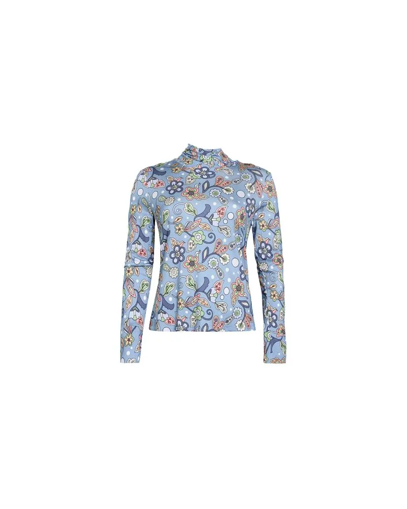 Camicettasnob TOPS - T-shirtsauf YOOX.COM Hellblau