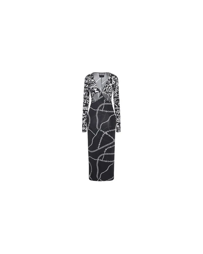 Versace Jeans KLEIDER - Midi-Kleiderauf YOOX.COM Schwarz